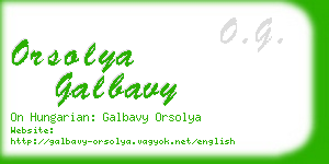 orsolya galbavy business card